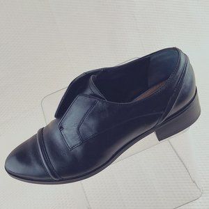 Halogen Daphne Oxford Black Leather Dress Office Slip-on 5.5M